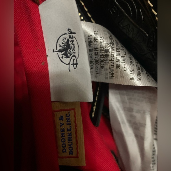 Dooney & Bourke Disney Sketch Black Embossed Leather Tote - Picture 12 of 14